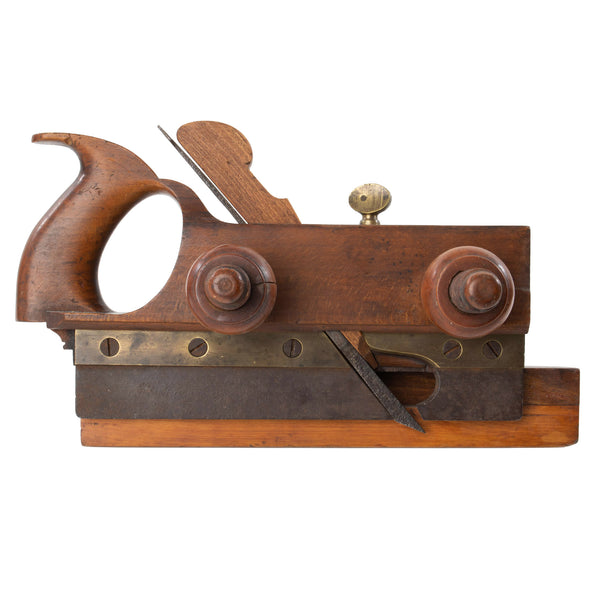 Beech and Brass Mounted Screw Arm Plow Plane