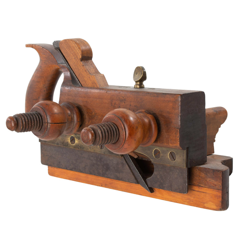 Beech and Brass Mounted Screw Arm Plow Plane