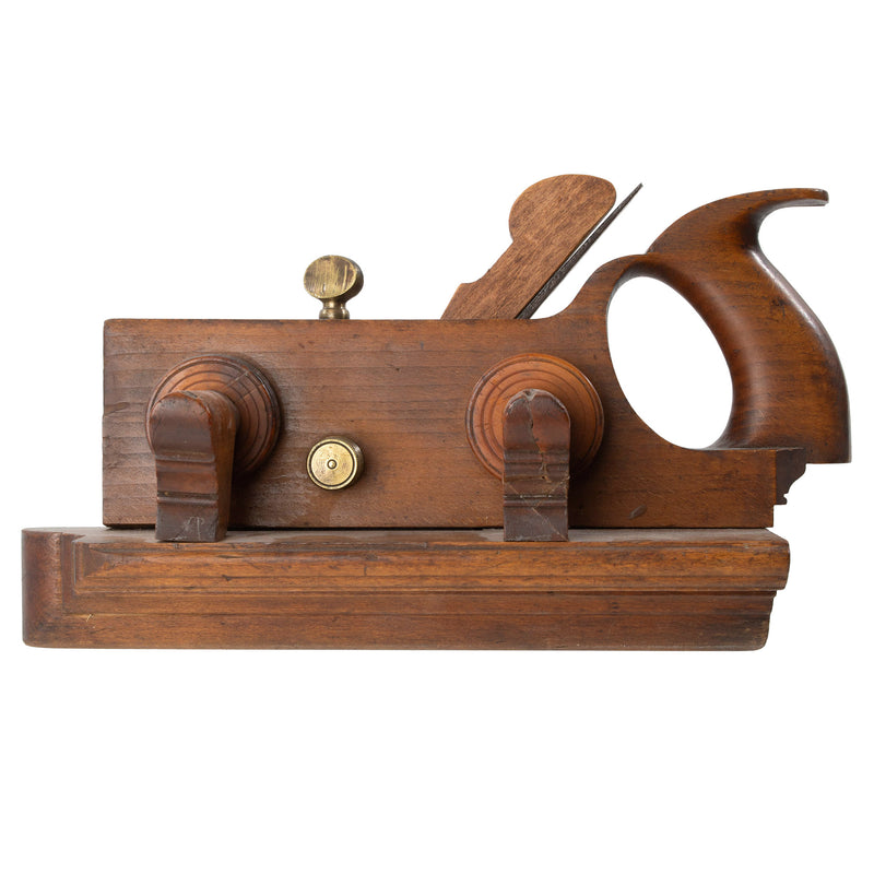 Beech and Brass Mounted Screw Arm Plow Plane