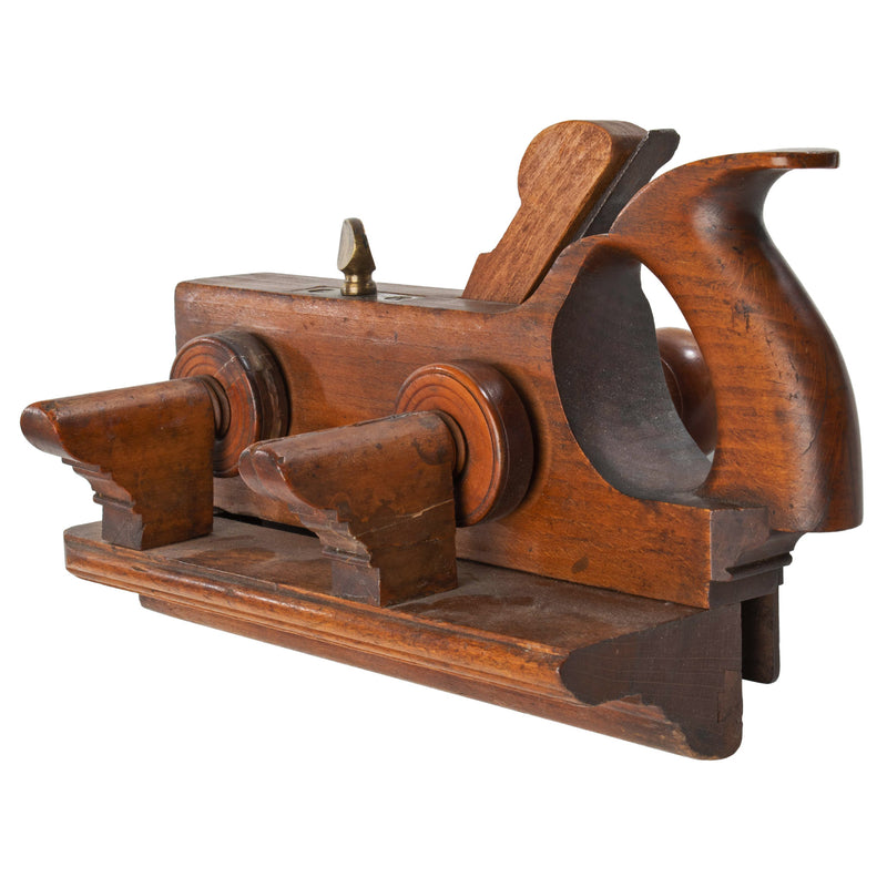 Beech and Brass Mounted Screw Arm Plow Plane