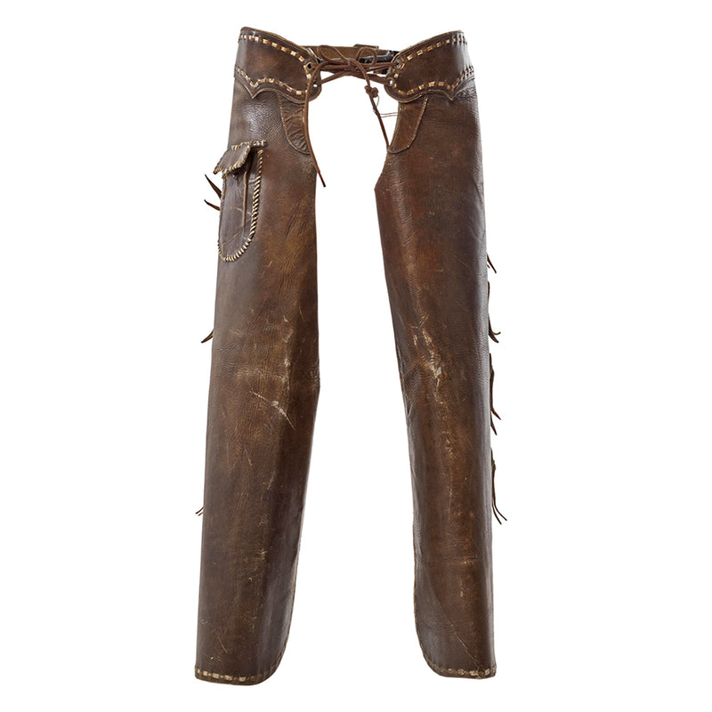 Brown Leather Chaps with Initials BGG