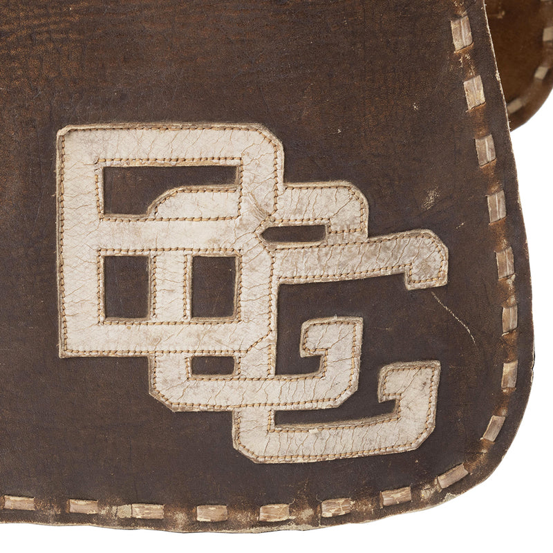 Brown Leather Chaps with Initials BGG