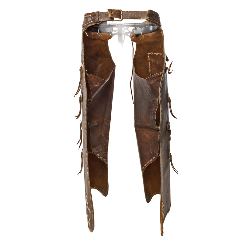 Brown Leather Chaps with Initials BGG