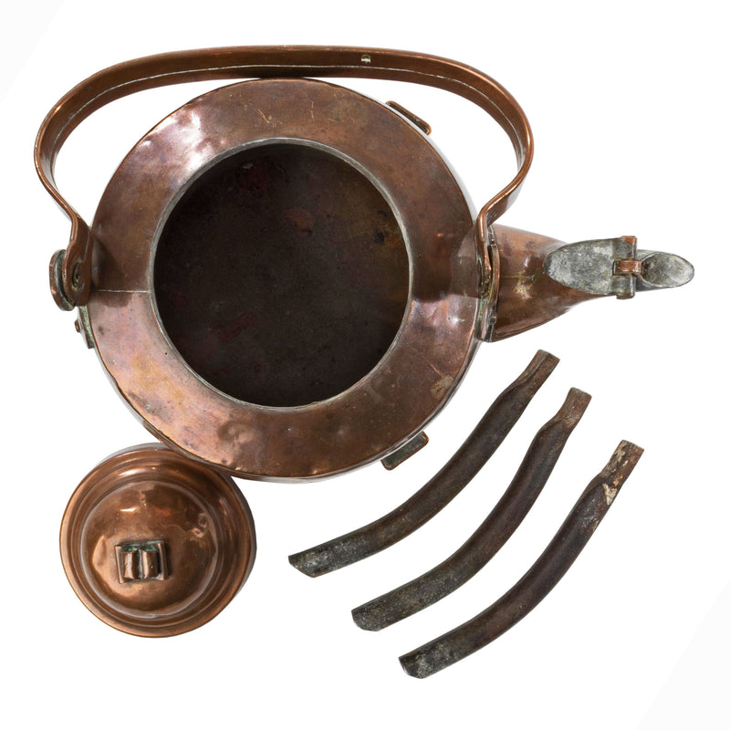 Unusual Copper Kettle with 3 Removable Tall Legs