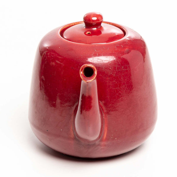 Burgundy Medalta Teapot