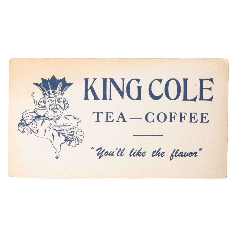 King Cole Tea & Coffee Advertising Card