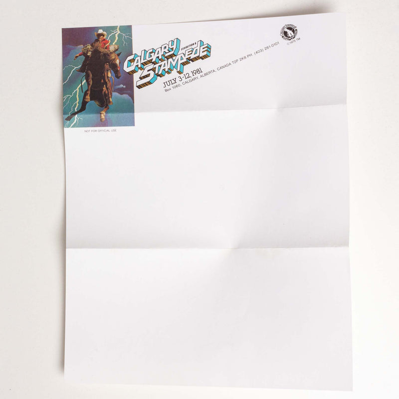 1981 Calgary Stampede Letterhead