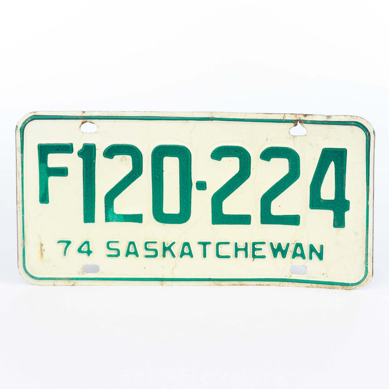 Sask. 1974 Farm Licence Plates "F120-224" (Pair)