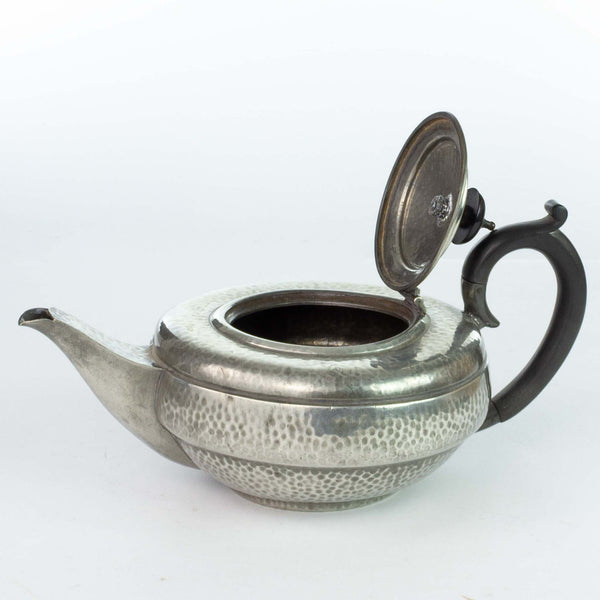 Pewter Tea Set with Tray (4pcs.)